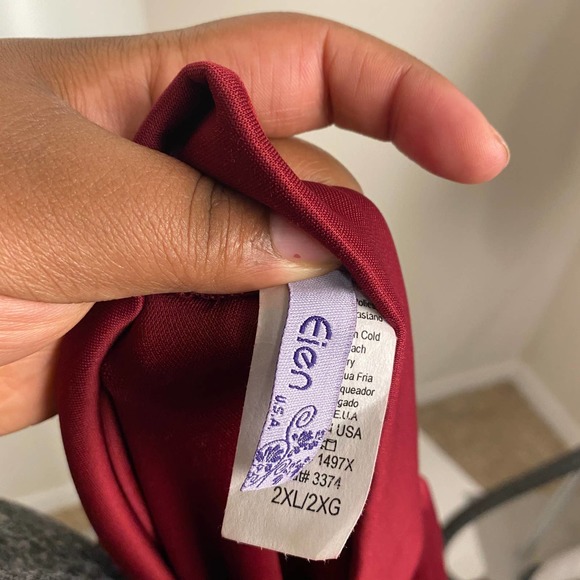 Eien Deep V Neck Burgundy Dress 2XL - Picture 4 of 5